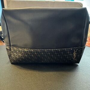 Yves Saint Laurent Black and Gold Toiletry Bag